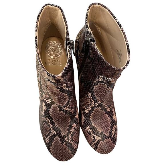 Vince Camuto Snakeskin Ankle Boots | Chunky Heel, Size 8, Leather, EUC $160 - Picture 5 of 9